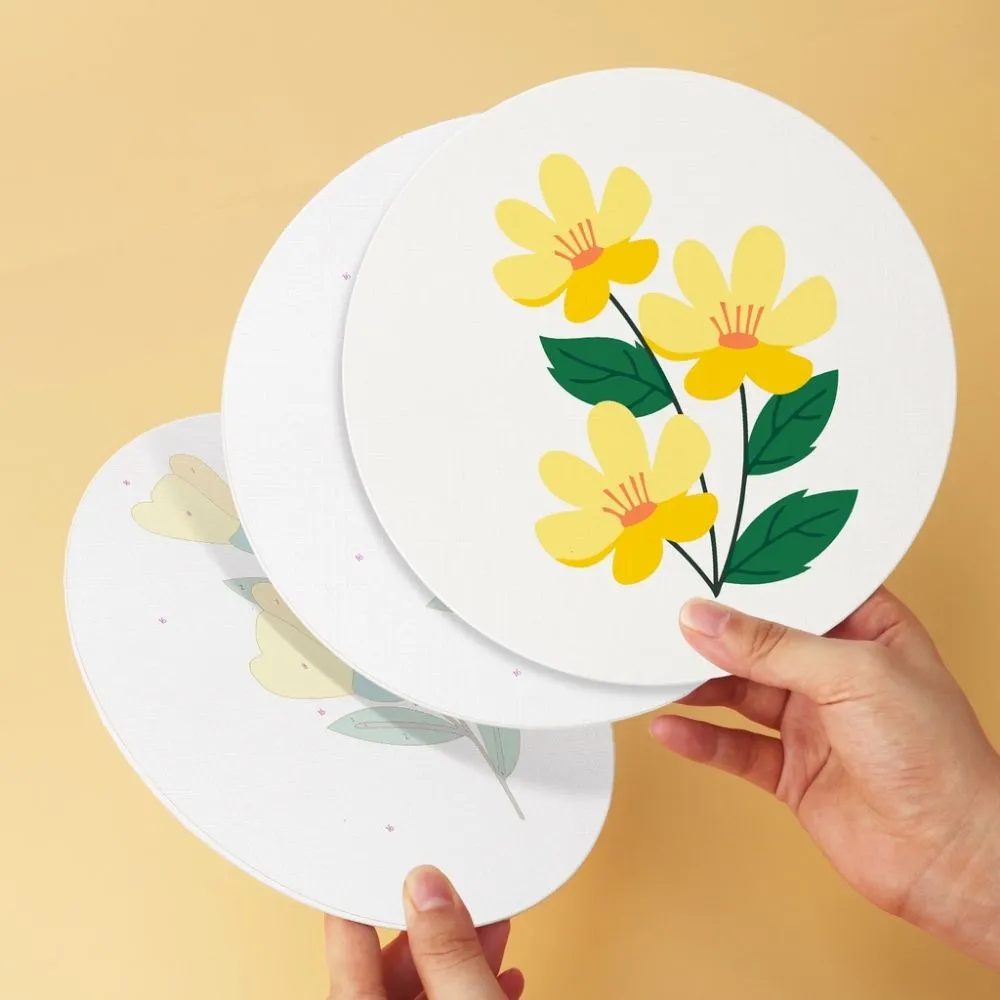 Figured'Art Botanische Portretten schilderen op nummer Ø20cm 6 stuks