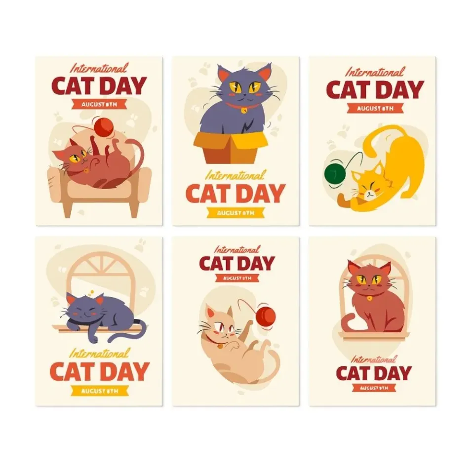 Figured'Art Mini Serie Kattendag schilderen op nummer 15x20cm 6 stuks