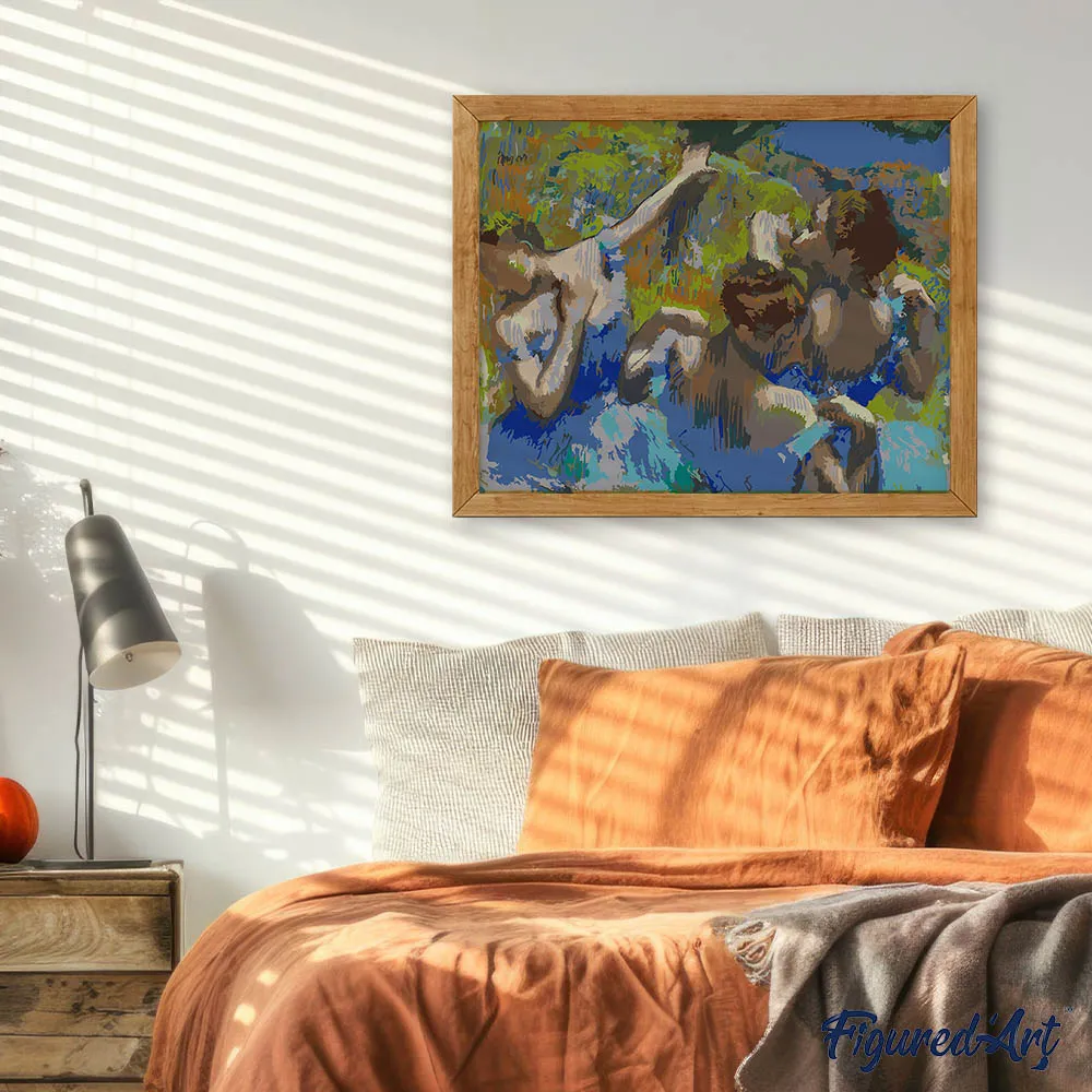 Figured'Art Blauwe Danseressen Degas schilderen op nummer canvas 40x50cm