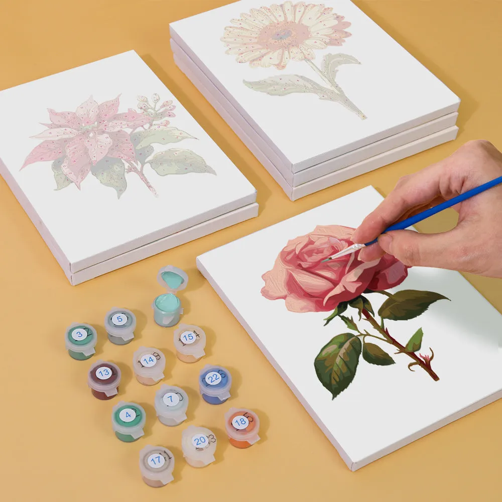 Figured'Art Mini Botanische Lentetuin schilderen op nummer 15x20 cm 6 stuks