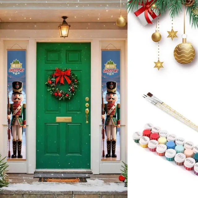 Figured'Art Kerstballet deur banner schilderen op nummer 20x120 cm