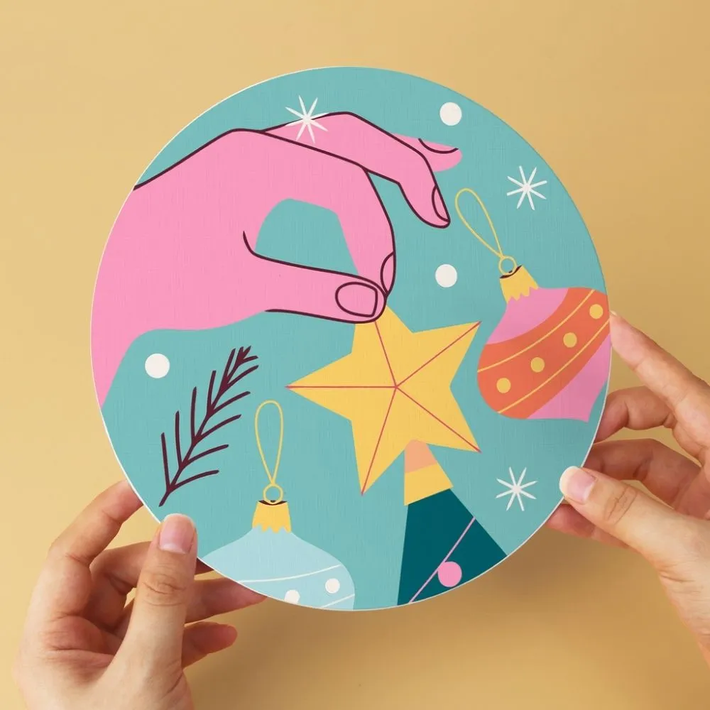 Figured'Art Mini Serie Kleine vrolijke wonderen schilderen op nummer 6 stuks kerst