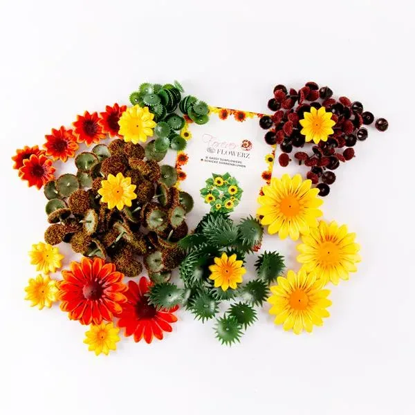Craft Buddy Forever Flowerz Sunflowers bloemen set 120 stuks