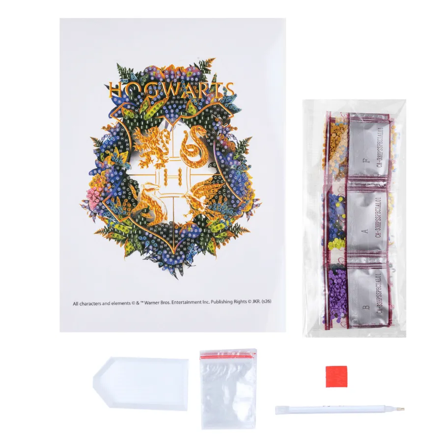 Craft Buddy Crystal Art Hogwarts Crest diamond painting sticker 14,8x21cm