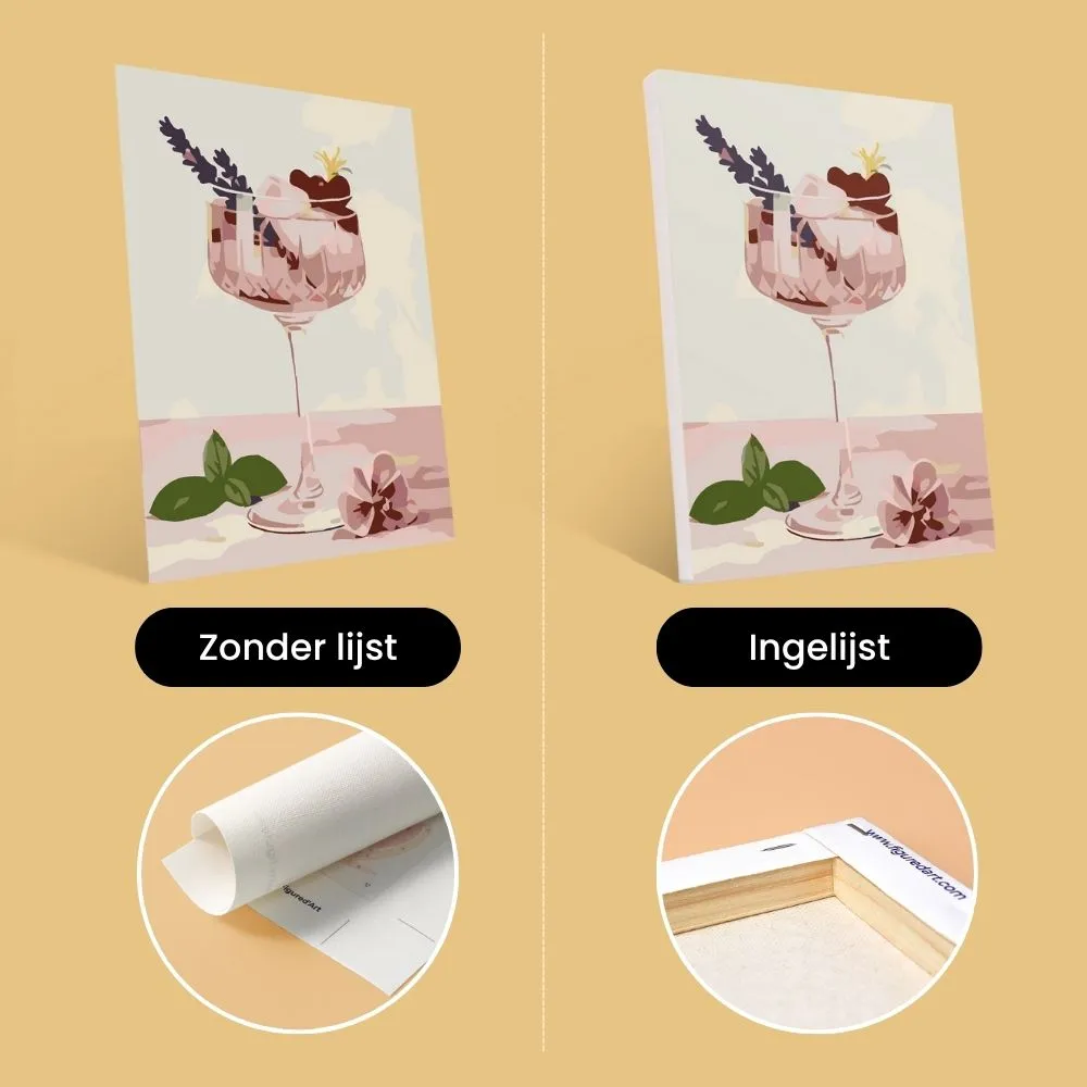 Figured'Art Botanische Dranken mini schilderen op nummer 15x20cm 6 stuks
