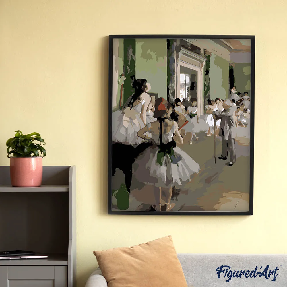Figured'Art Balletles Degas schilderen op nummer 40x50