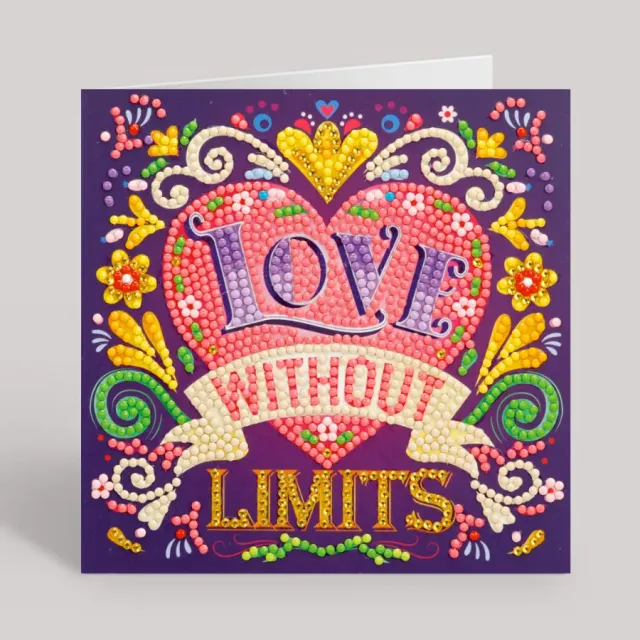 Craft Buddy Love Without Limits Crystal Art kaart 15x15cm liefde