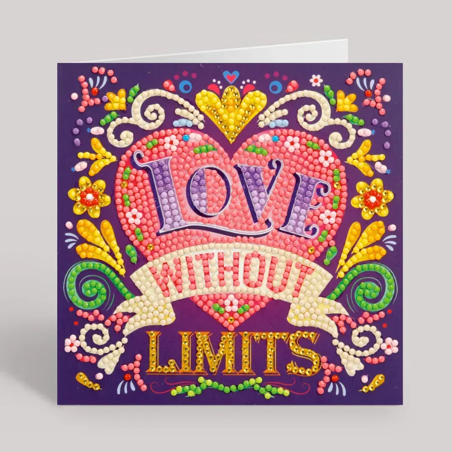 Craft Buddy Love Without Limits Crystal Art kaart 15x15cm liefde