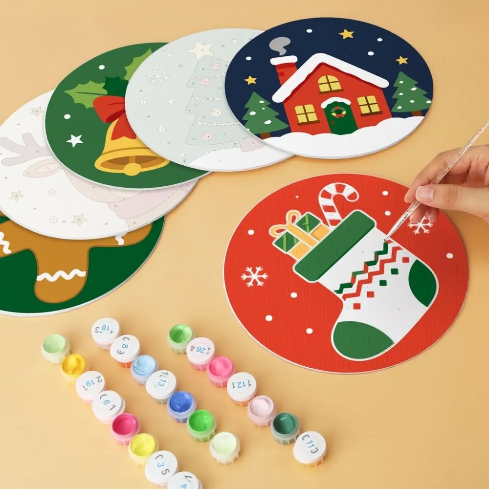 Figured'Art Mini Kerstfluisteringen schijven schilderen Ø20cm 6st