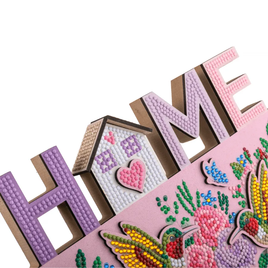 Craft Buddy Home Sign diamond painting decoratie hout ijsvogel