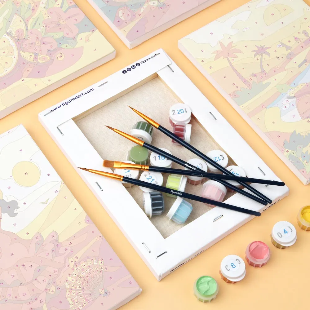 Figured'Art Levendig Spanje mini schilderen op nummer 6x 15x20cm