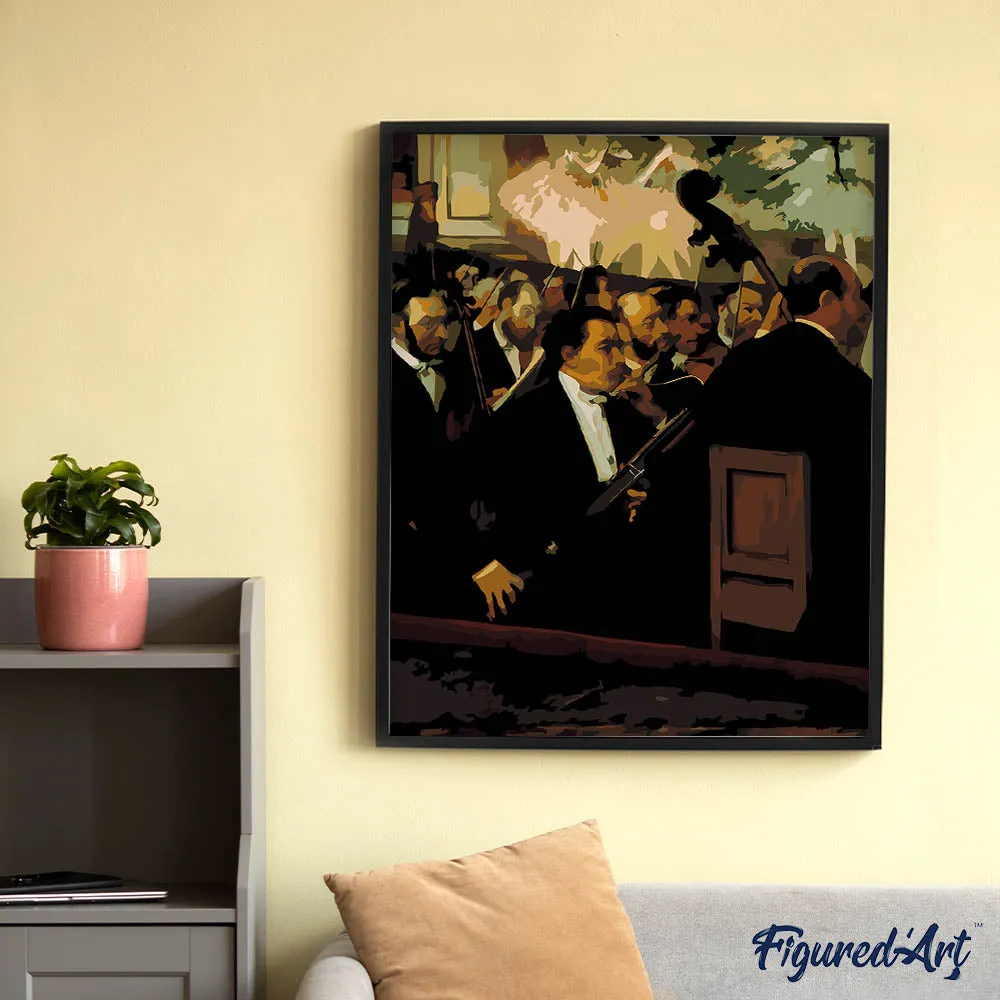Figured'Art Het orkest in de opera Degas schilderen op nummer 40x50 cm