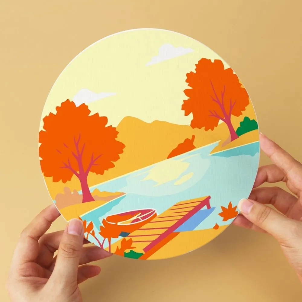 Figured'Art Mini Dromerige landschappen 1 schilderen op nummer 6x Ø20cm
