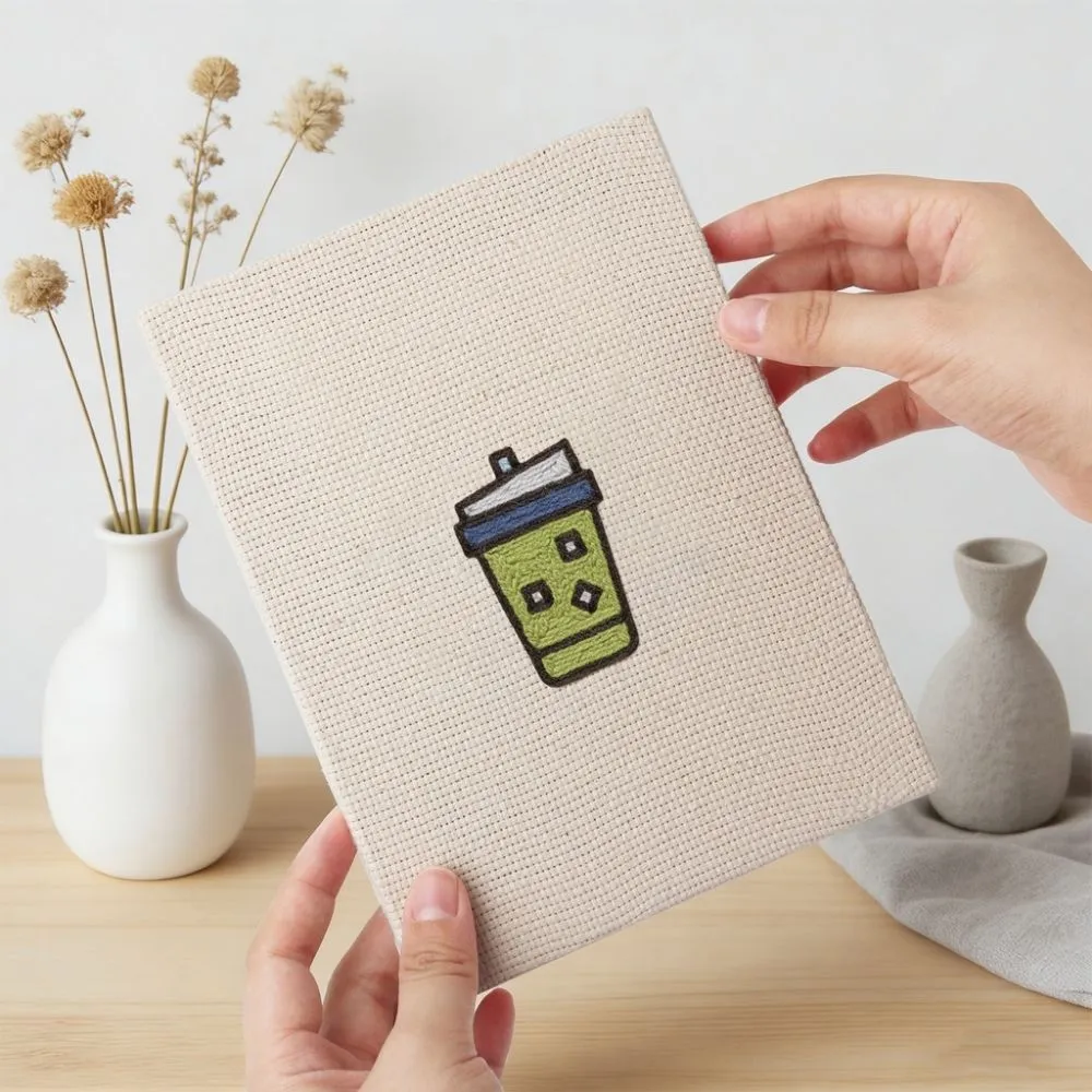 Figured'Art Koffie en Thee Tijd punch needle set 4 stuks met frame