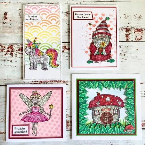 Craft Buddy Crystal Art Enchanted Unicorn stempelset A6