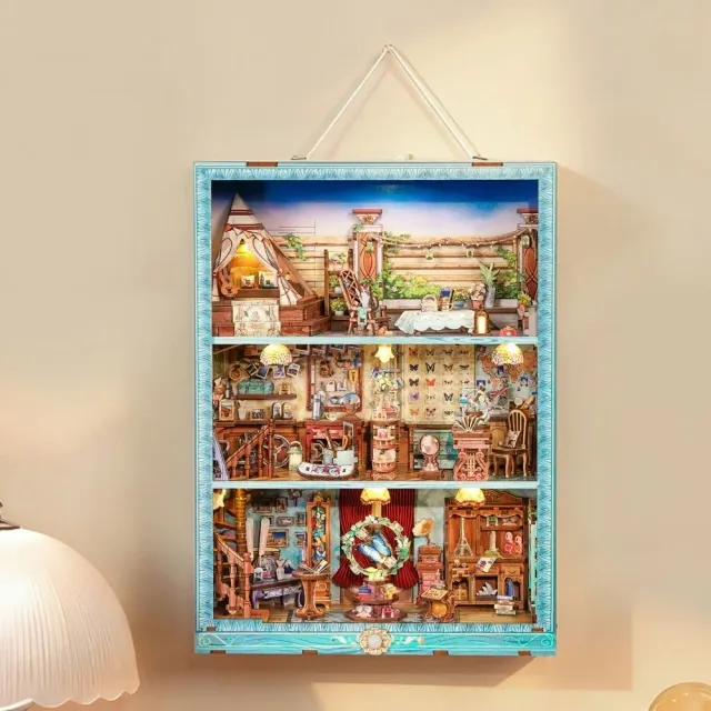 Figured'Art Book Nook Reisverzamelaar bouwpakket met led