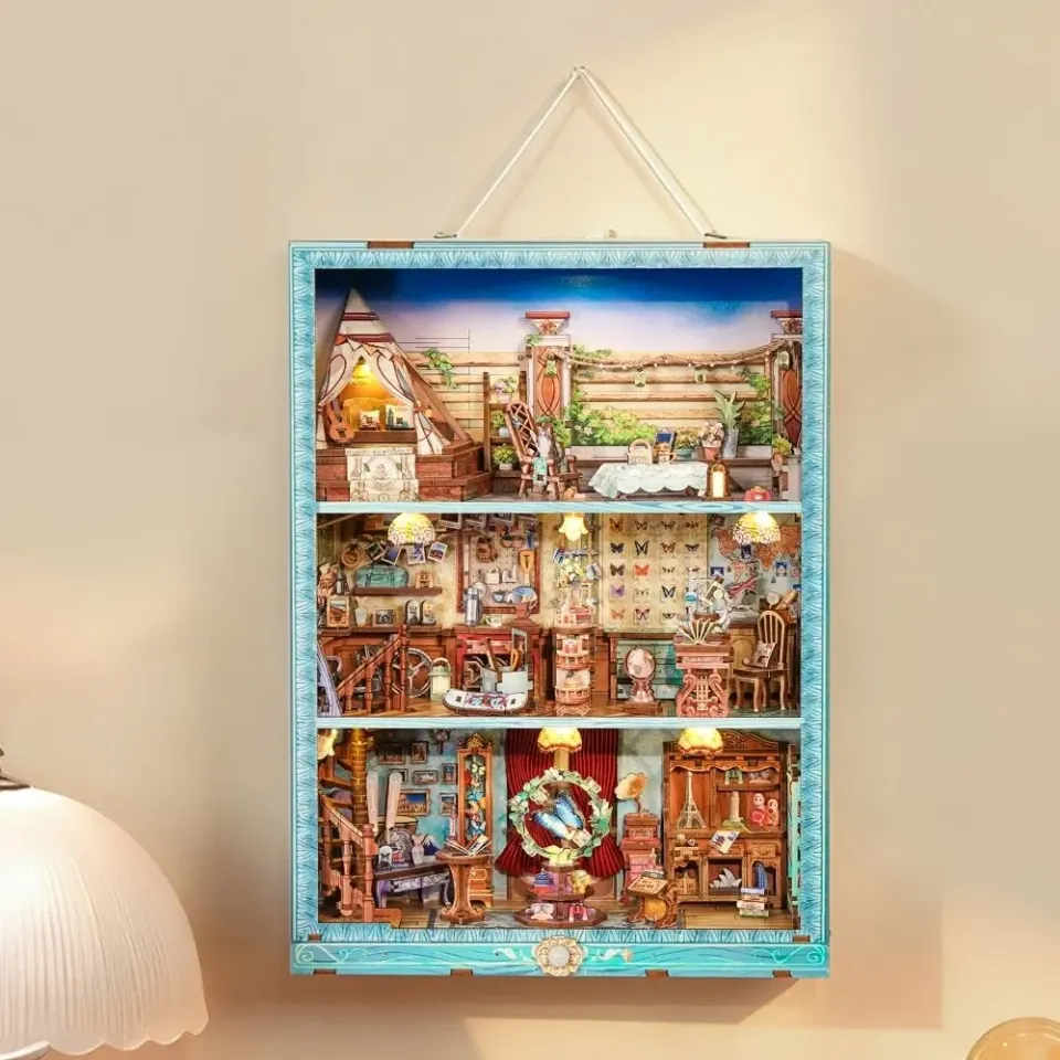Figured'Art Book Nook Reisverzamelaar bouwpakket met led