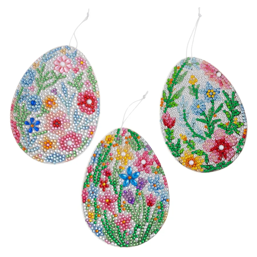 Craft Buddy Crystal Art Easter Eggs hangers 12 stuks 12cm