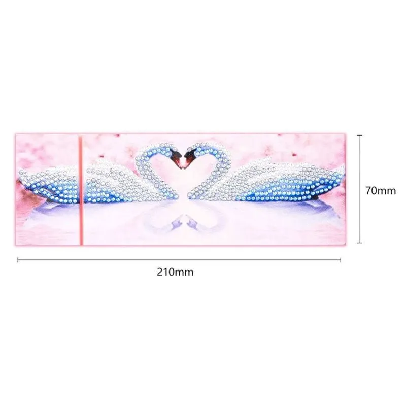 Figured'Art Zwaan Hart diamond painting pennendoos 21cm