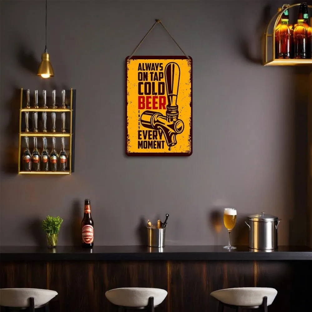 Figured'Art Koud Bier Geel schilderen op nummer metaal 30x20cm