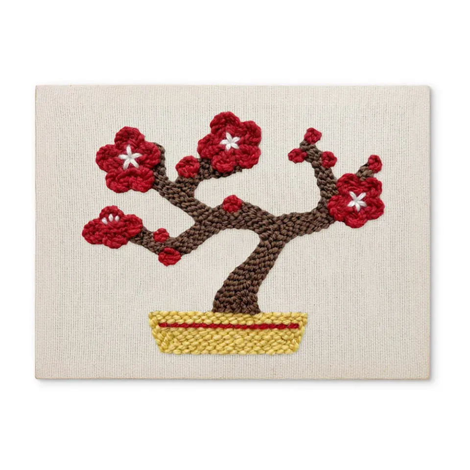 Figured'Art Punch Needle Kersenbloesem Bonsai 20x30 cm frame
