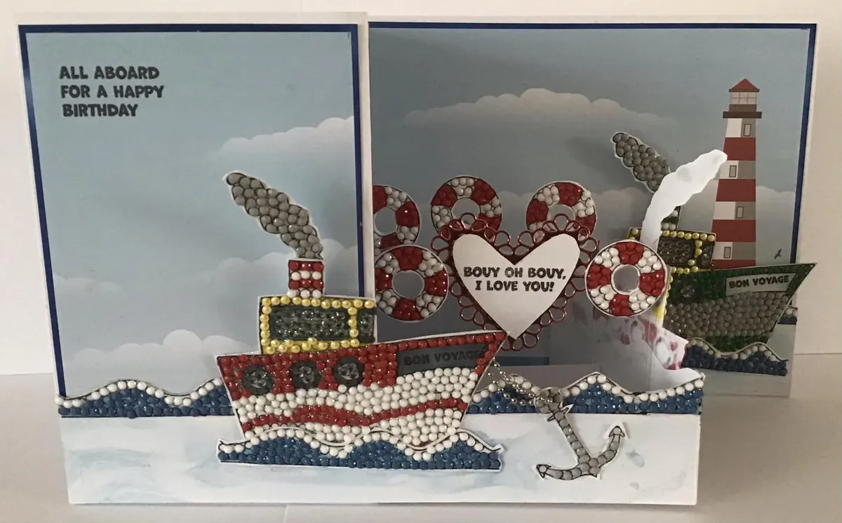 Craft Buddy Crystal Art Bon Voyage stempelset A6 8 stuks stip