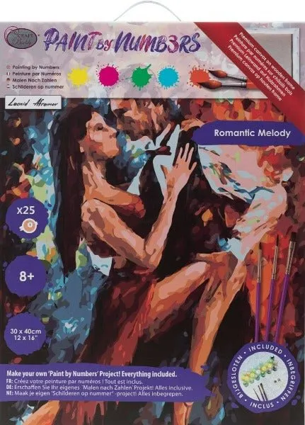 Craft Buddy Kiss Melody schilderen op nummer canvas 30x40cm