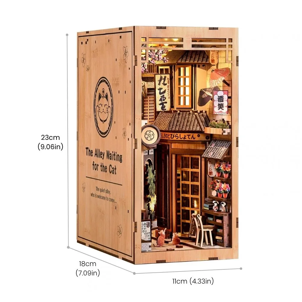 Figured'Art De Japanse Steeg book nook 23x18cm hout met licht