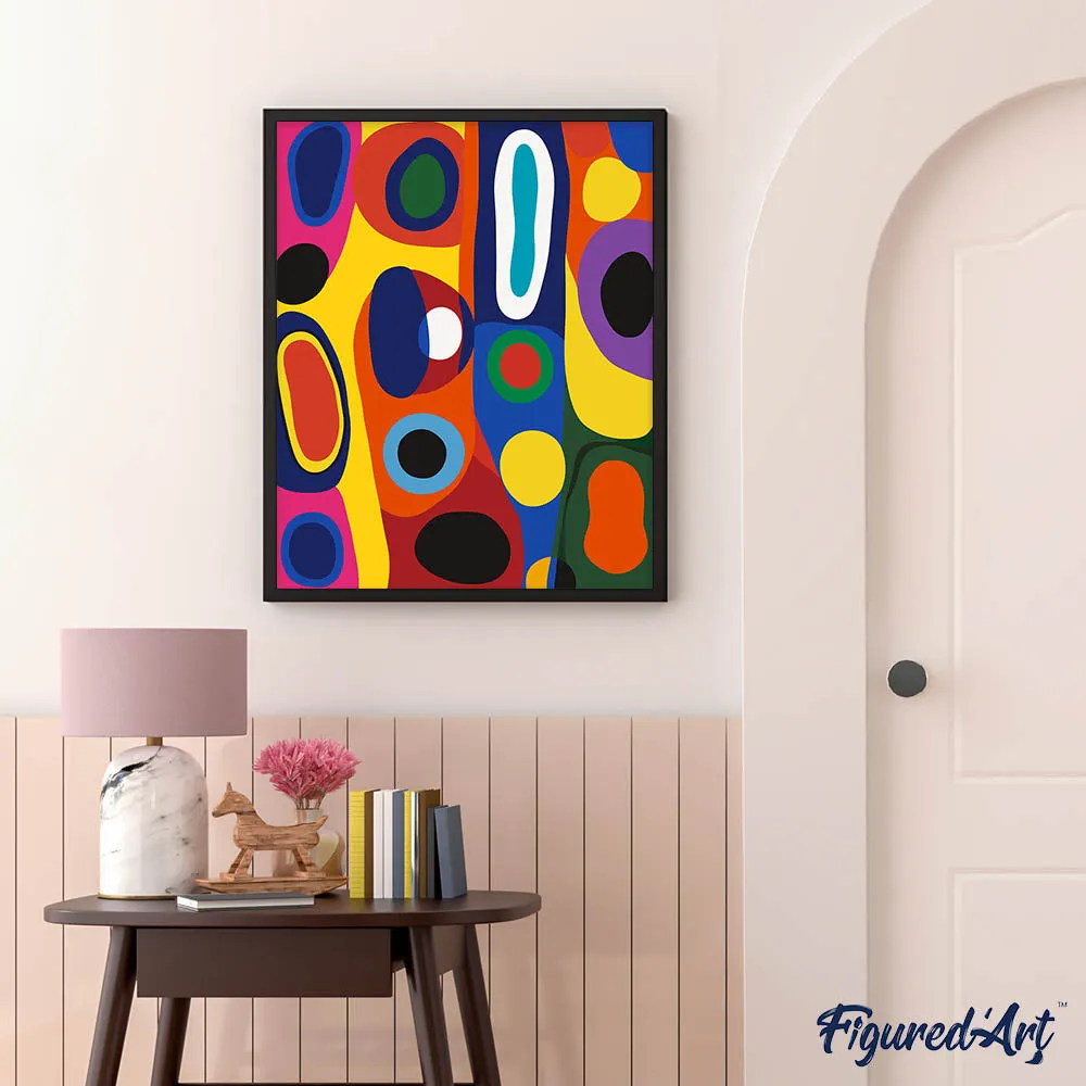 Figured'Art Tribale Geometrische Abstractie schilderen op nummer 40x50