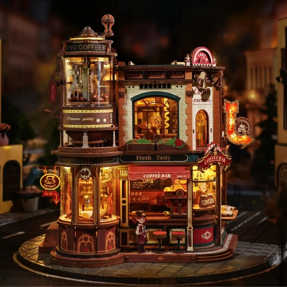 Figured'Art 3D Puzzel Droomkoffie houten bouwpakket 593 stukjes