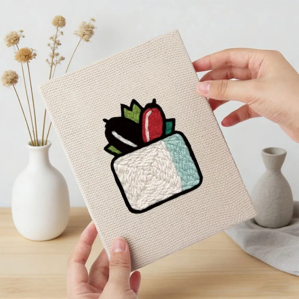 Figured'Art Zoete Momenten punch needle set 4 stuks met frames