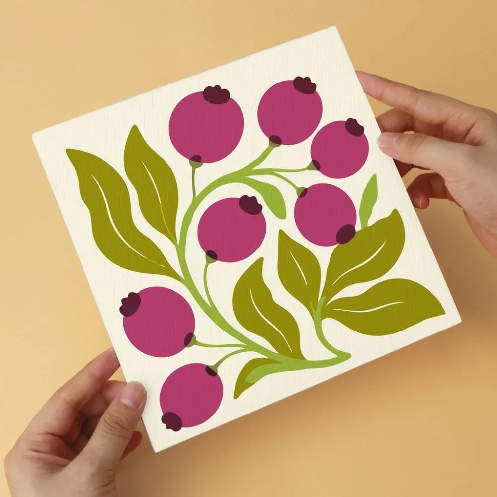 Figured'Art Mini Serie Vintage bloemenprint schilderen op nummer 20x20cm