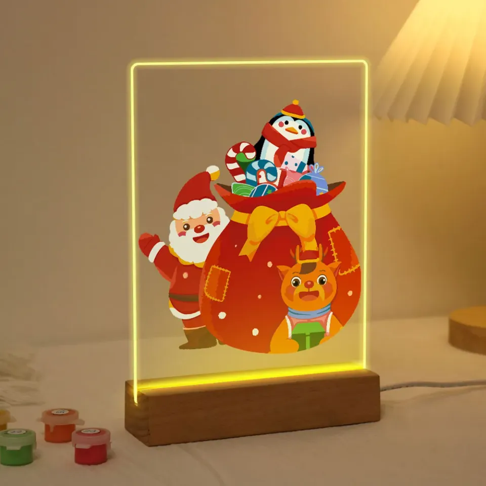 Figured'Art Kerstman 05 schilderen op nummer 15x20cm LED