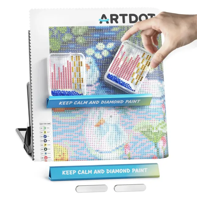 ARTDOT Diamond Painting Tray Minder houder 2 stuks magnetisch