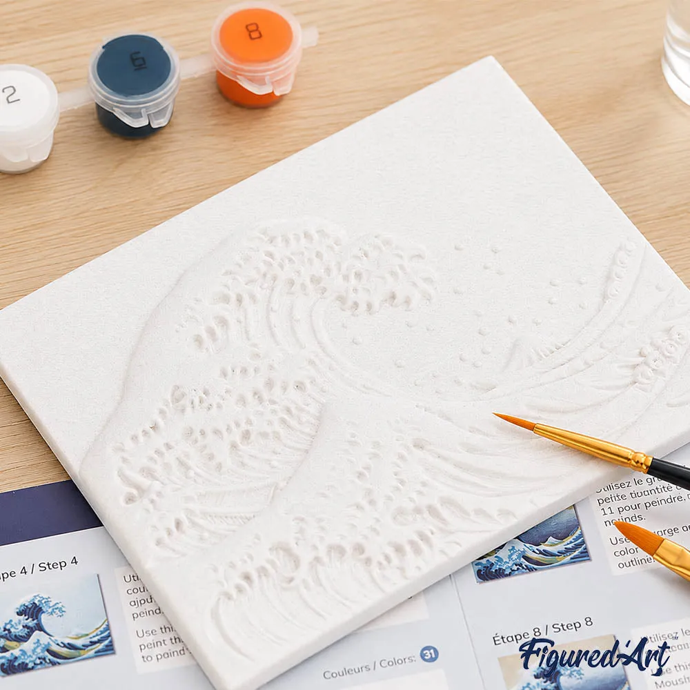 Figured'Art 3D Schilderij De Wandelaarster Tarweveld Reliëfkit