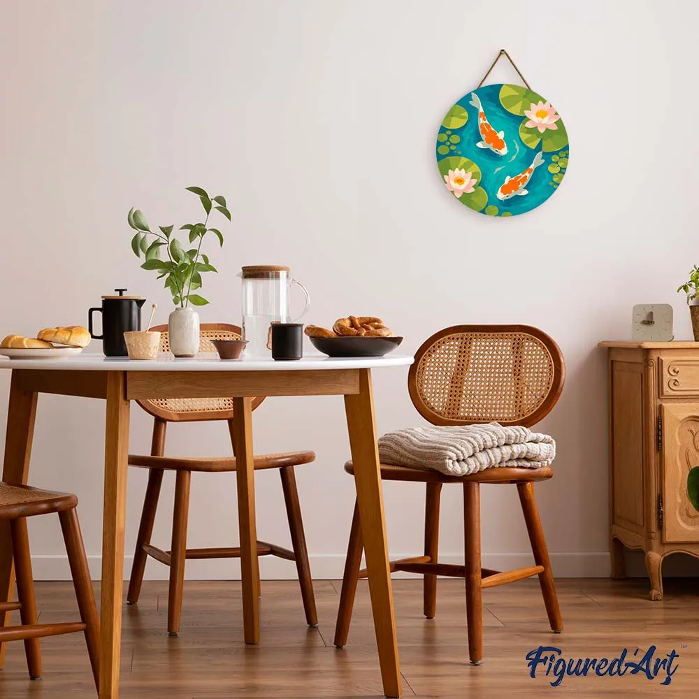 Figured'Art Koivijver schilderen op nummer houten schijf 30 cm