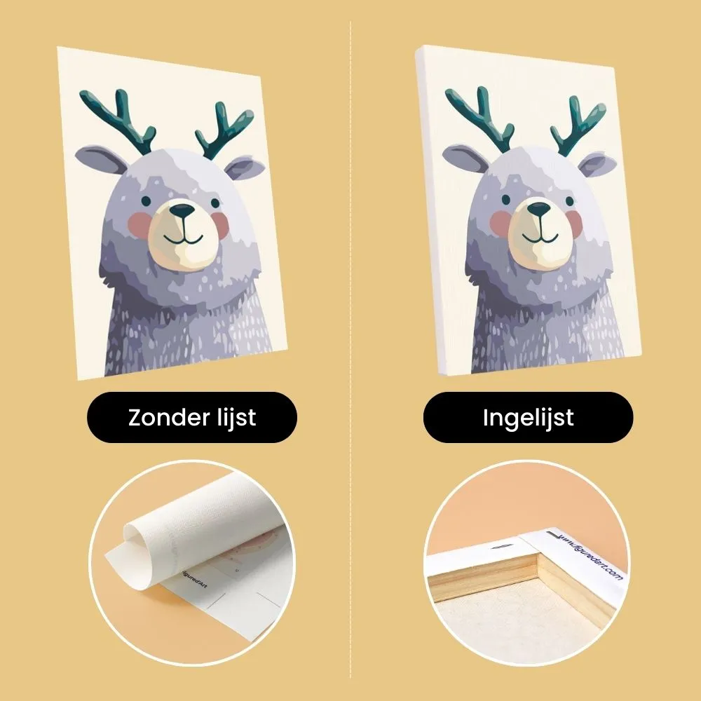 Figured'Art Bosportretten 1 mini schilderen op nummer 6 stuks