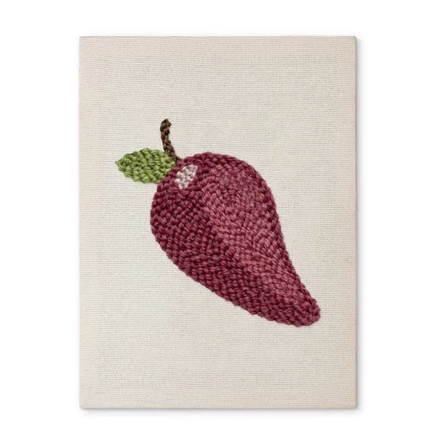 Figured'Art Zoete Pruim Punch Needle Pakket 20x30cm Katoen