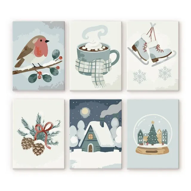 Figured'Art Winter Hygge mini schilderen op nummer 6x 15x20