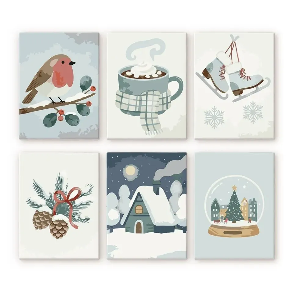 Figured'Art Winter Hygge mini schilderen op nummer 6x 15x20