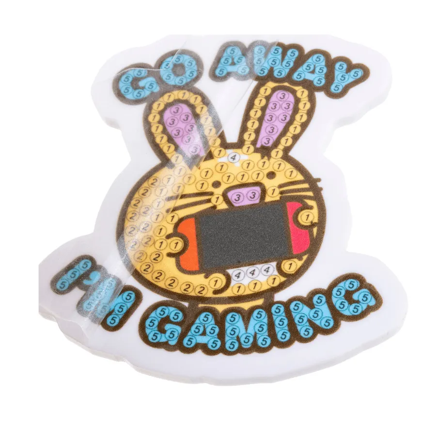 Craft Buddy Crystal Art Go Away I'm Gaming sleutelhanger Ollie 9cm
