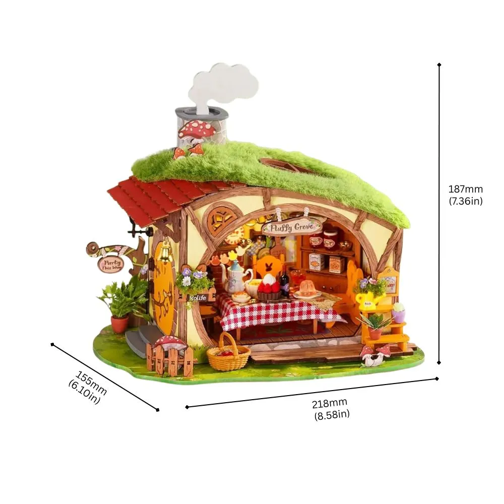 Figured'Art Het huis in het bos miniatuurhuisje 3D puzzel met led