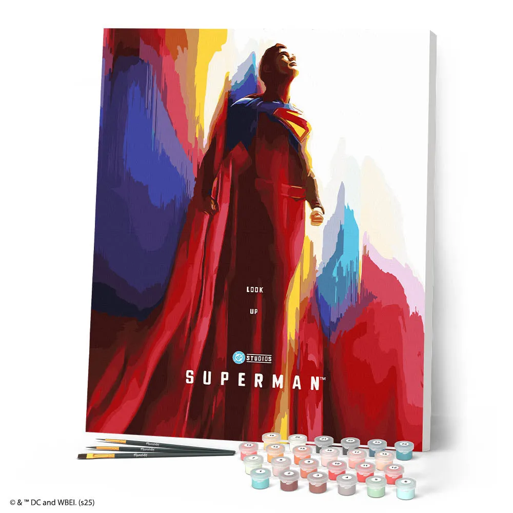 Figured'Art Superman in de lucht schilderen op nummer 40x50 cm