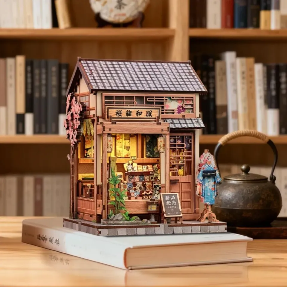 Figured'Art Zijdeatelier van Kyoto book nook bouwpakket 235 delen