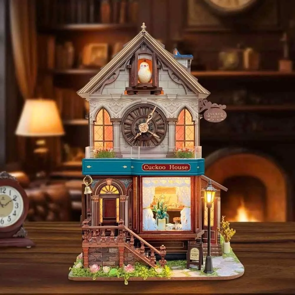 Figured'Art Koekoekshuis miniatuurhuisje 201 stuks met verlichting