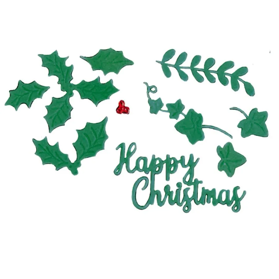 Craft Buddy Jolly Holly Cracker snijmallen set 20 stuks