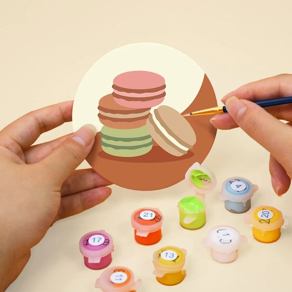 Figured'Art Parijs Café onderzetters schilderen op nummer 10cm 6 stuks