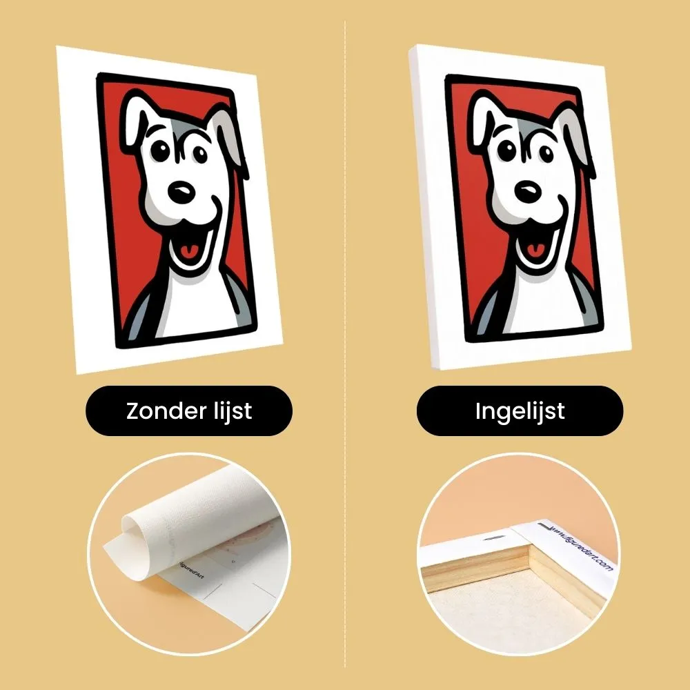 Figured'Art Mini Schilderen op Nummer Bandana Maatjes 2 15x20cm 6 stuks