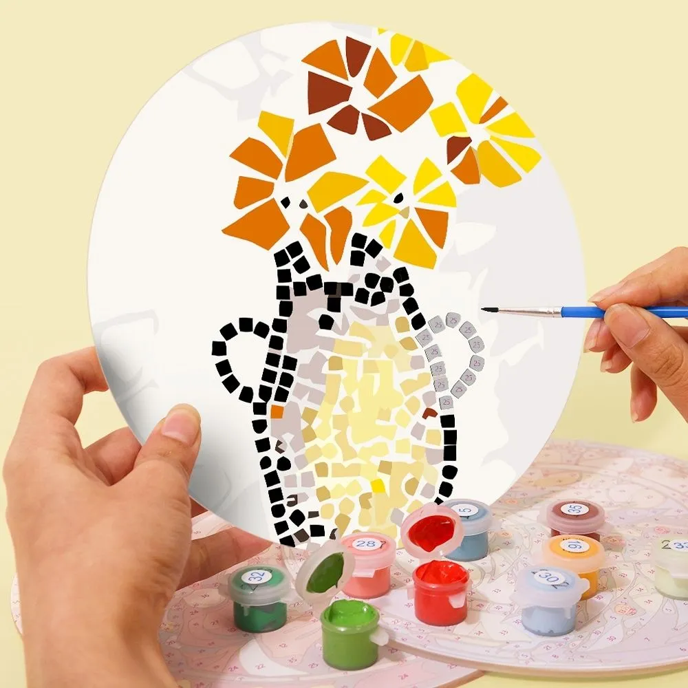 Figured'Art Botanisch Schilderen op Nummer Placemats 20cm 6st