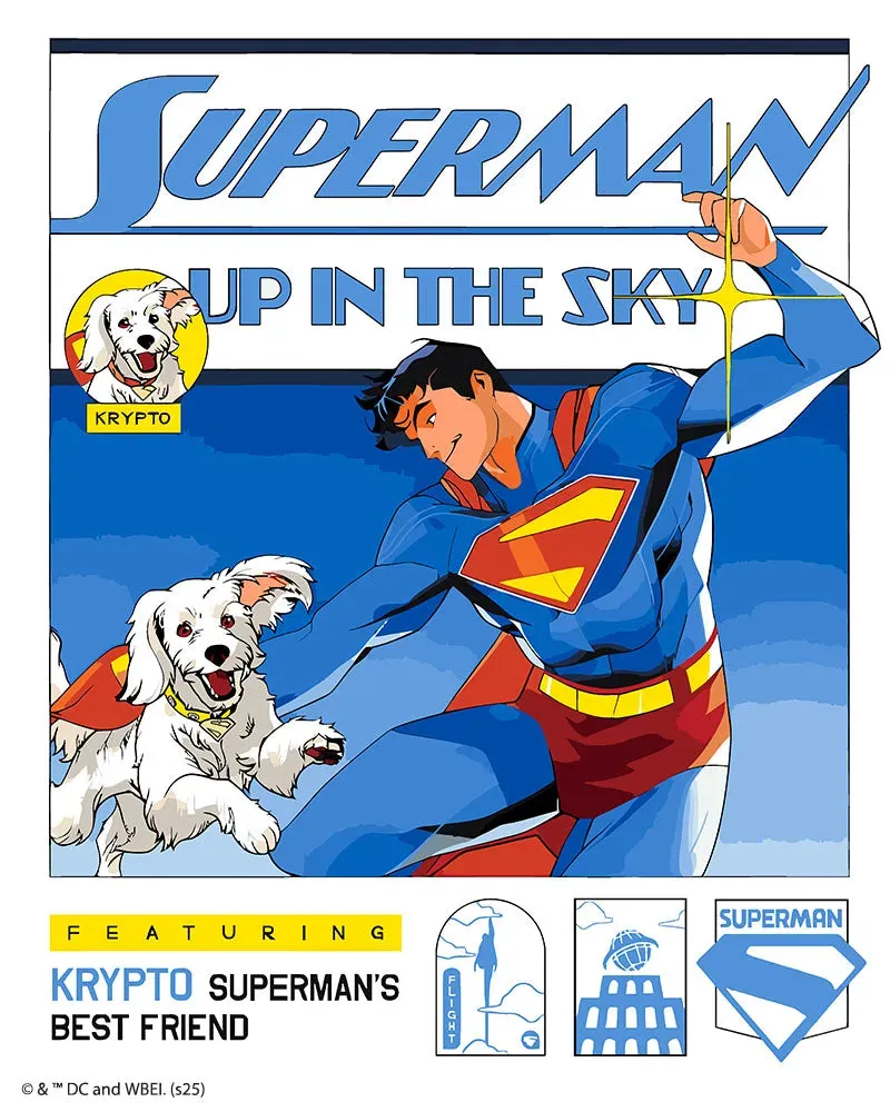 Figured'Art Superman in de lucht schilderen op nummer 40x50cm collector